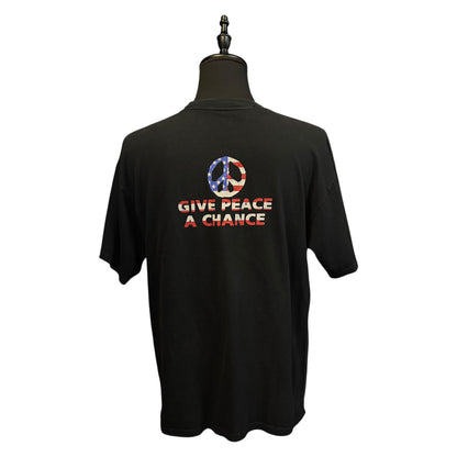 [JOHN LENNON] John Lennon GIVE PEACE A CHANCE Vintage T-shirt XL