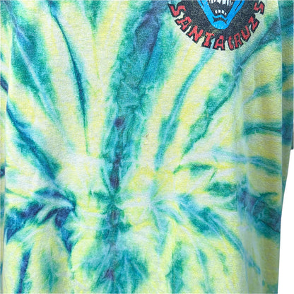 【SANTA CRUZ】 サンタクルーズ NHSタグ  Tシャツ  緑黄色タイダイ XL