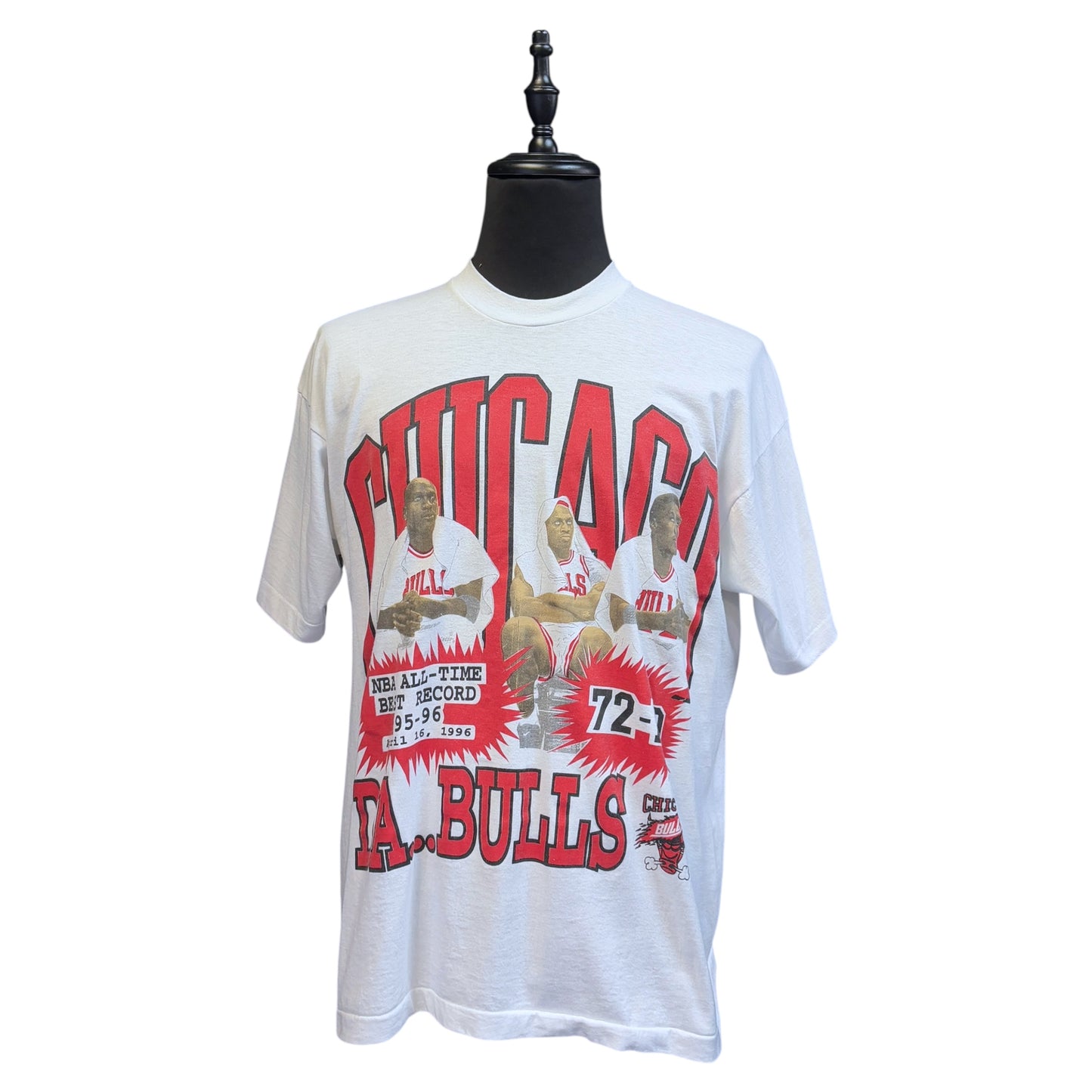 [The Bulls 1996 72-10 Jordan etc.] Chicago Bulls 72-10 Jordan etc. T-shirt XL