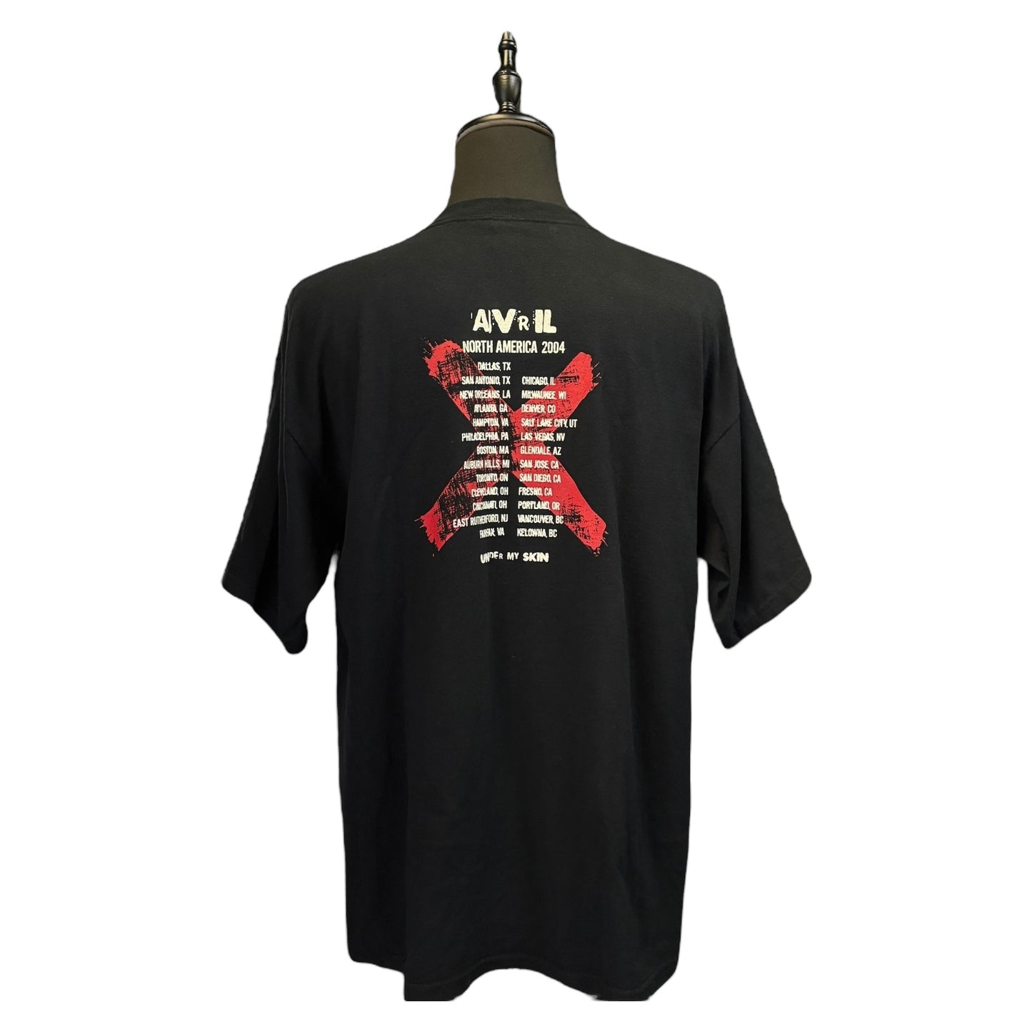 【AVRIL LAVIGNE】 アヴリルラヴィーン UNDER MY SKIN NORTH AMERICA TOUR 2004 Tシャツ XL