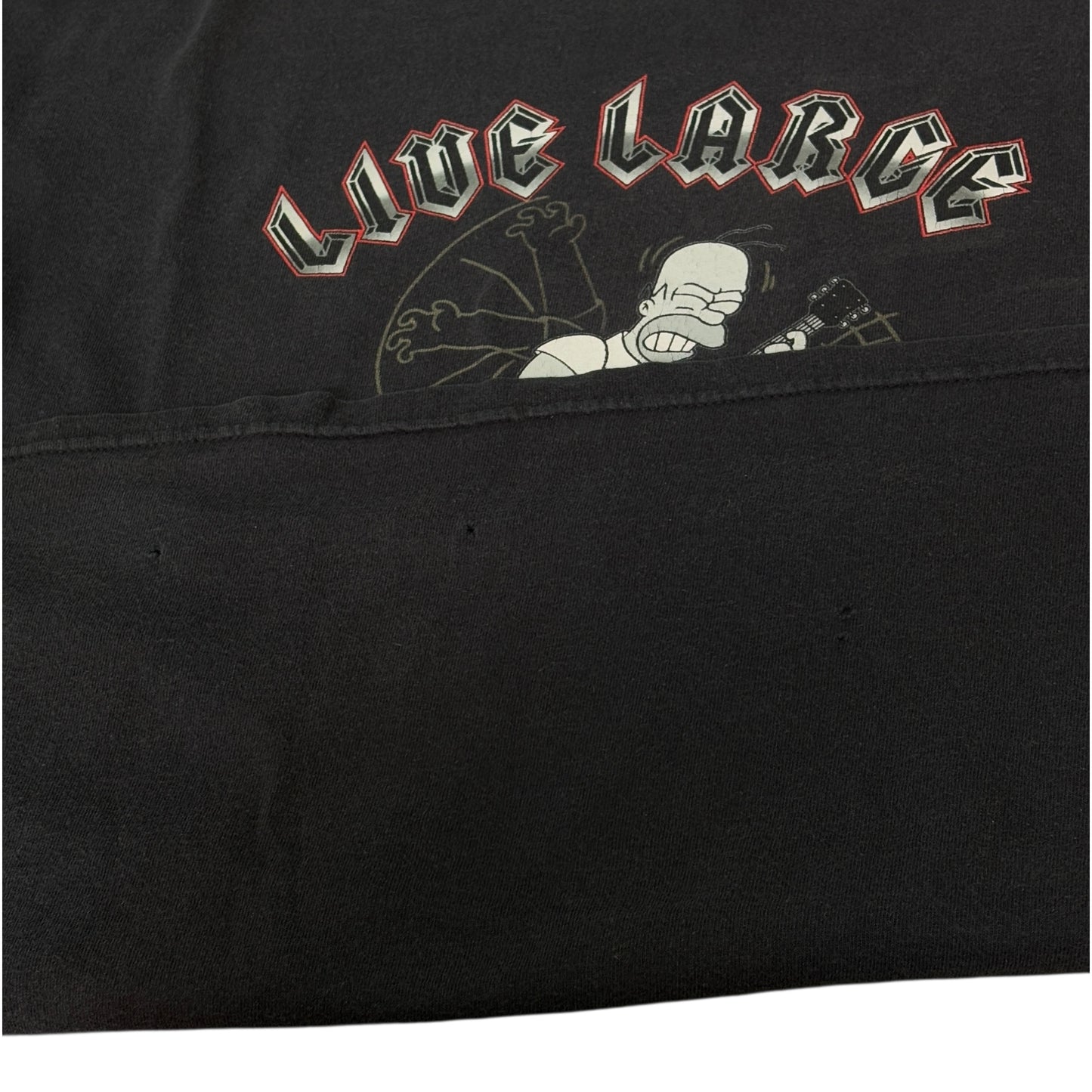 【THE SIMPSONS】シンプソンズ  "LIVE LARCE ROCK HARD" DELTAタグ Tシャツ XL相当