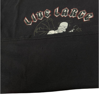 【THE SIMPSONS】シンプソンズ  "LIVE LARCE ROCK HARD" DELTAタグ Tシャツ XL相当