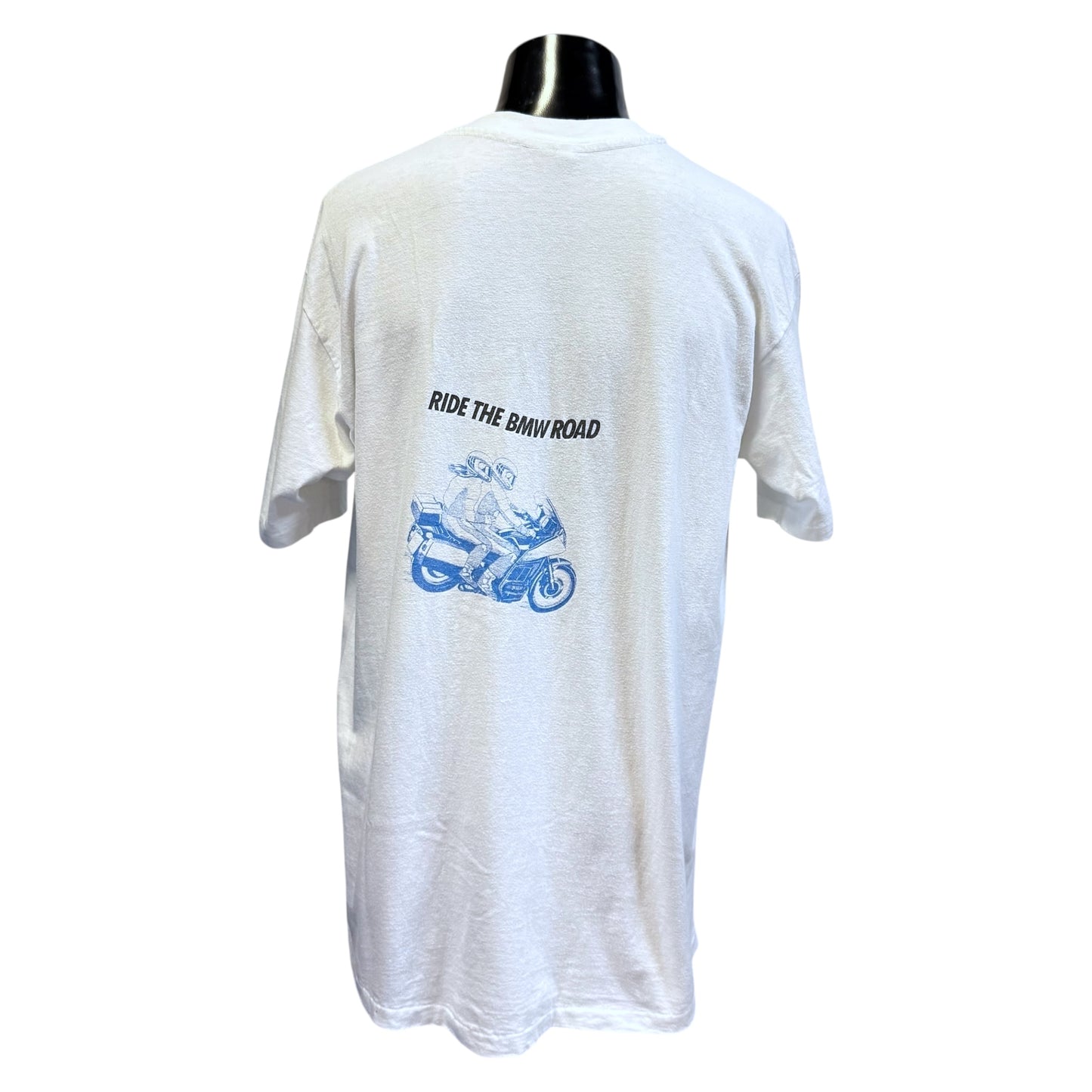 [BMW] BMW RIDE THE BMW ROAD Vintage T-shirt XL