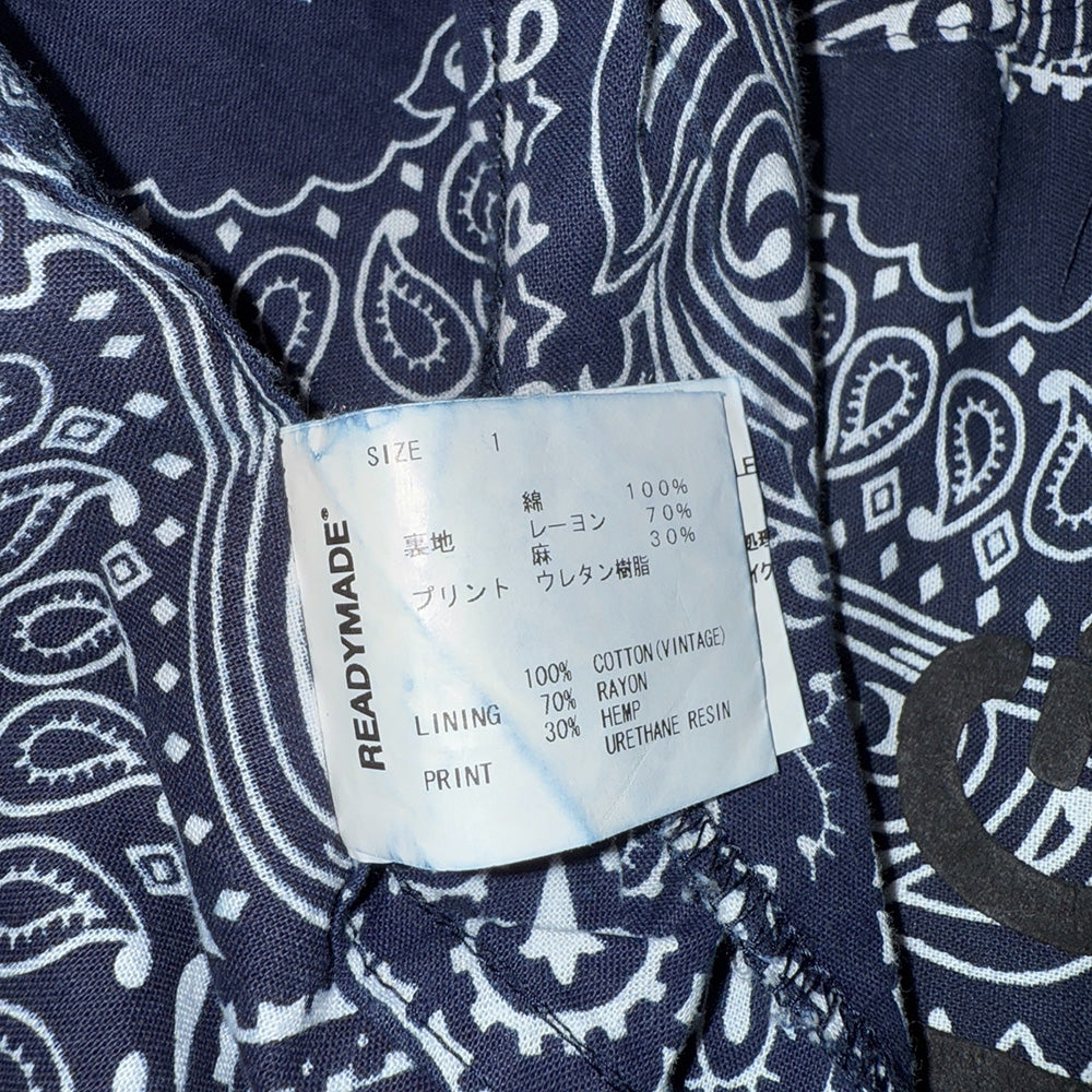 【READYMADE】 レディーメイド BANDANA SLEEPING SHIRT NAVY 1