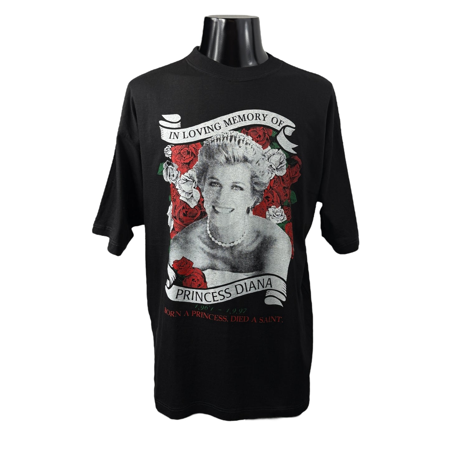 【PRINCESS DIANA】プリンセス・ダイアナ "MEMORIAL" 追悼 Vintage Tシャツ XL