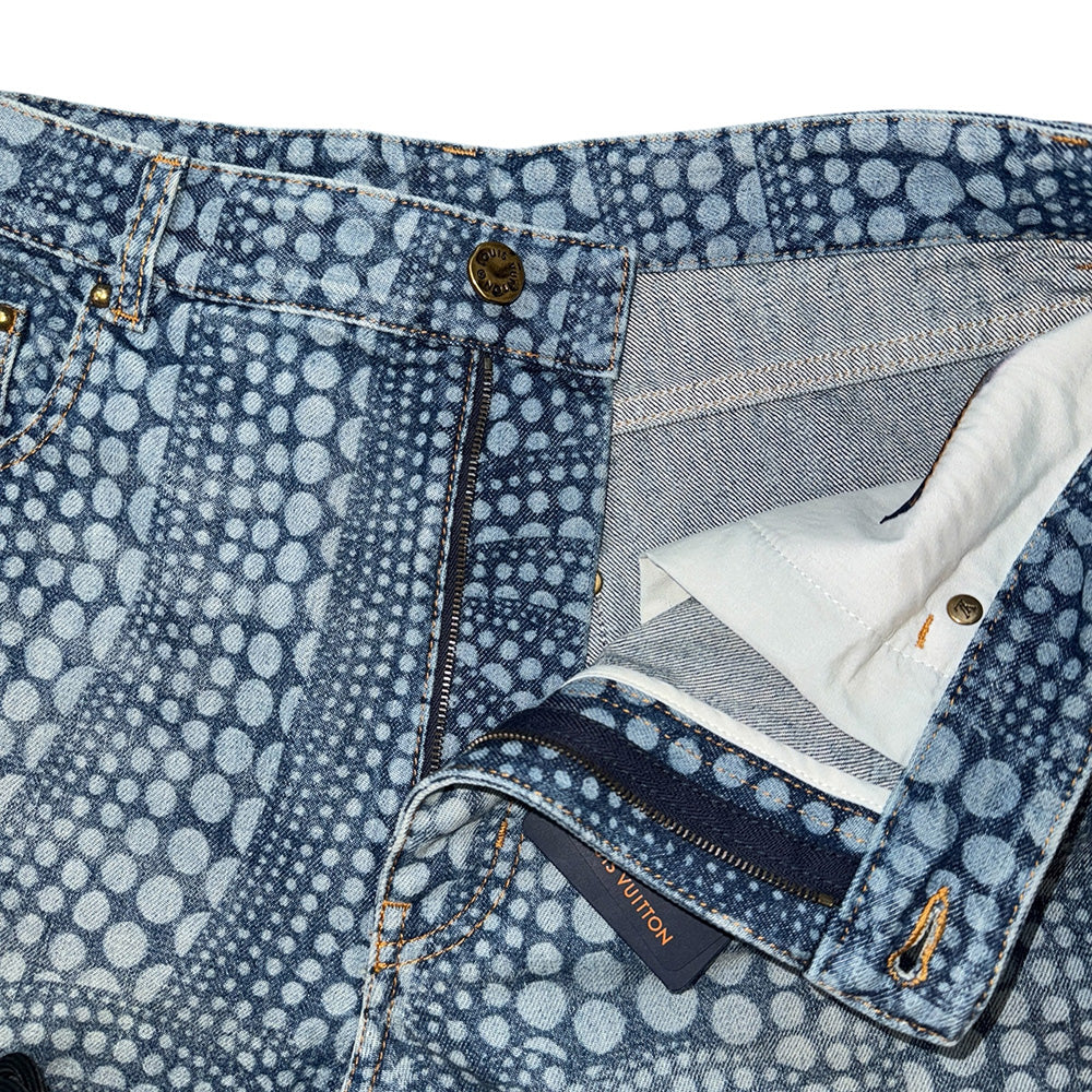 [LOUIS VUITTON] Louis Vuitton Yayoi Kusama All-Over Pumpkin Denim Pants RM232H YN3 HOD30W Size 32