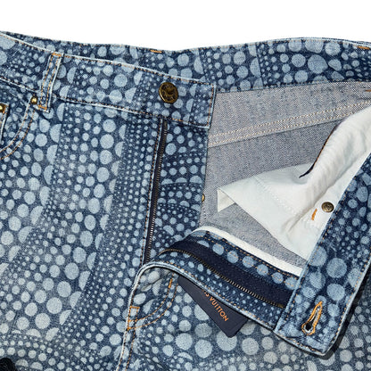 [LOUIS VUITTON] Louis Vuitton Yayoi Kusama All-Over Pumpkin Denim Pants RM232H YN3 HOD30W Size 32