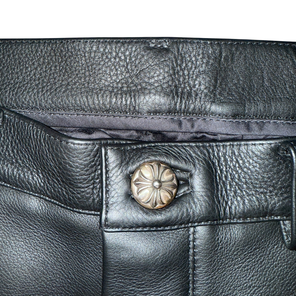 [CHROME HEARTS] Chrome Hearts Black Leather Pants