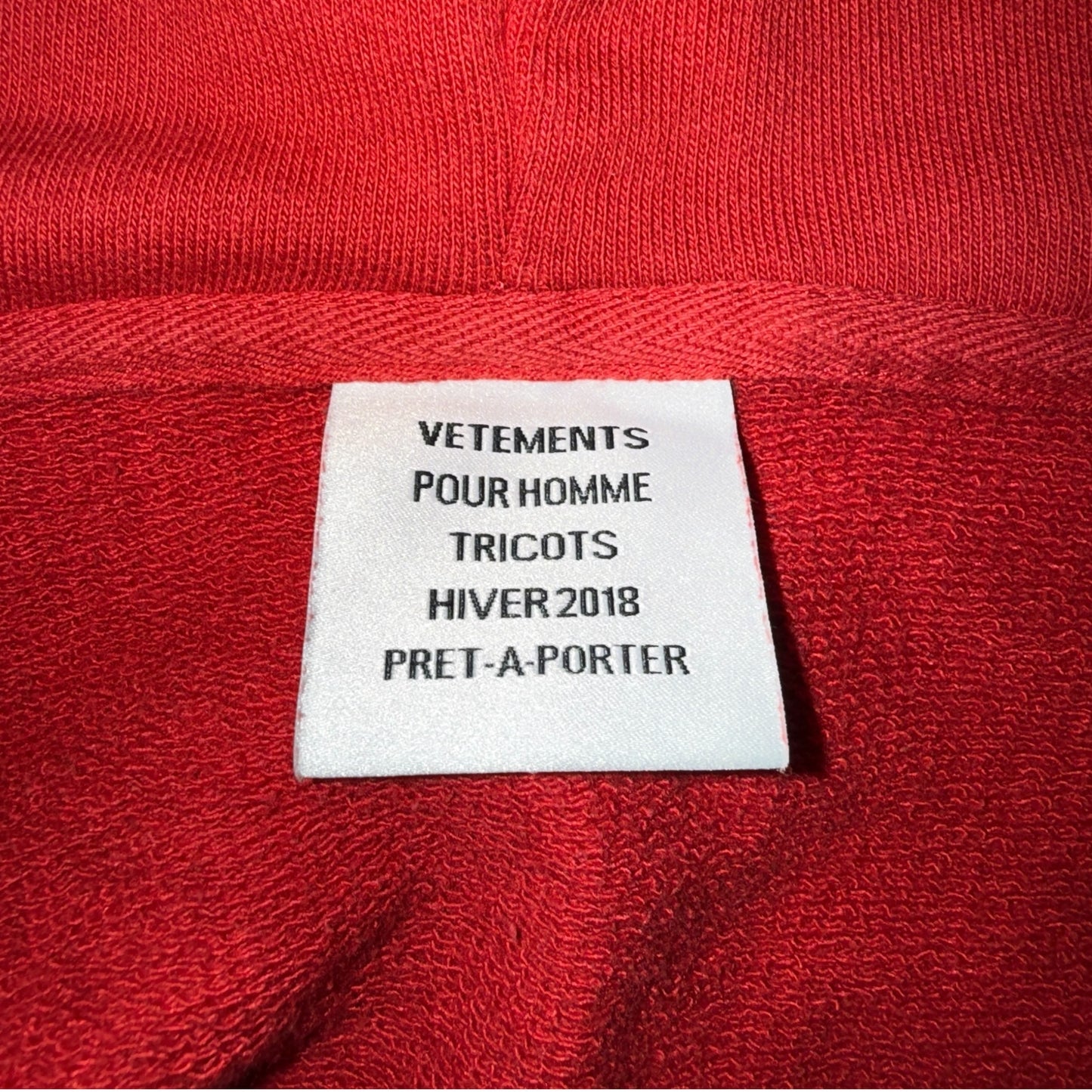 [VETEMENTS] Vetements 17FW FREE HUGS ZIP HOODIE