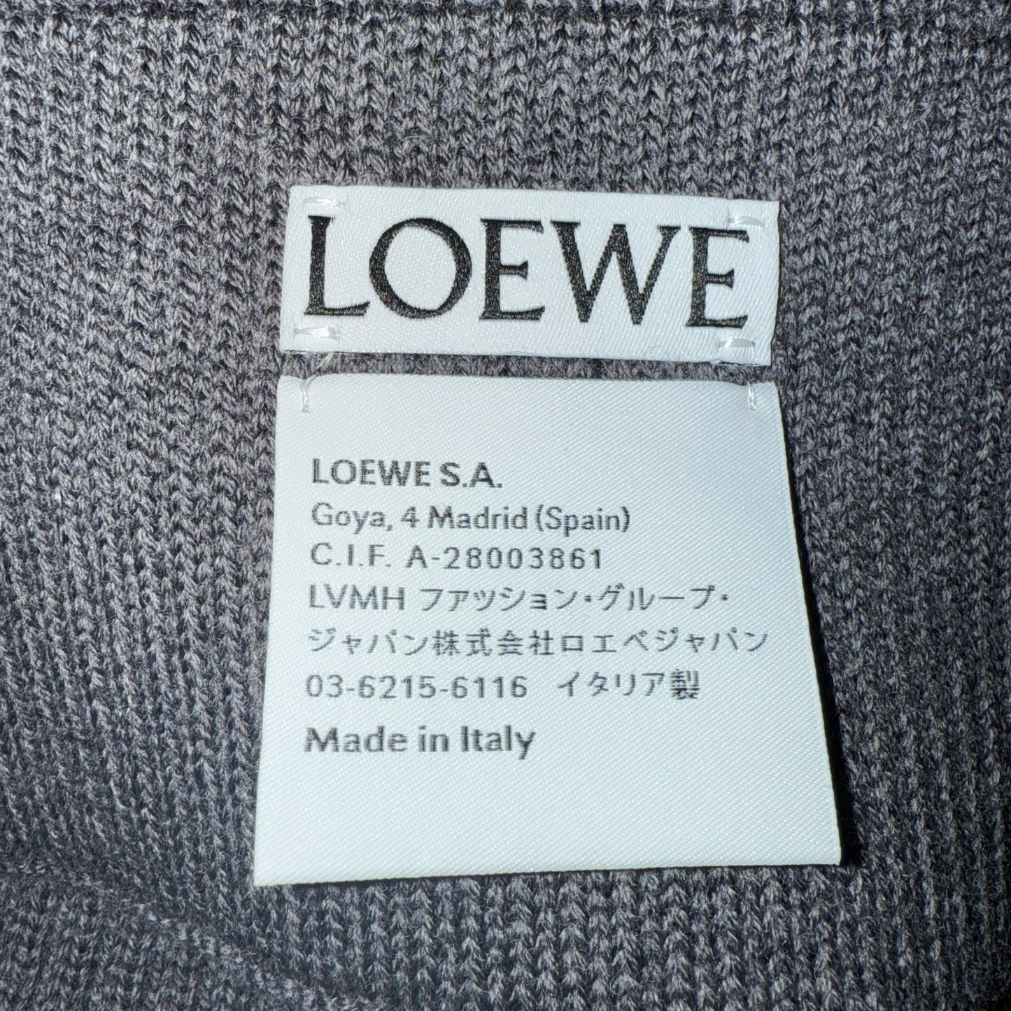 [LOEWE] Loewe scarf gray