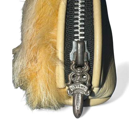 [CHROME HEARTS] Chrome Hearts Dagger Zip Leather x Fur Pouch