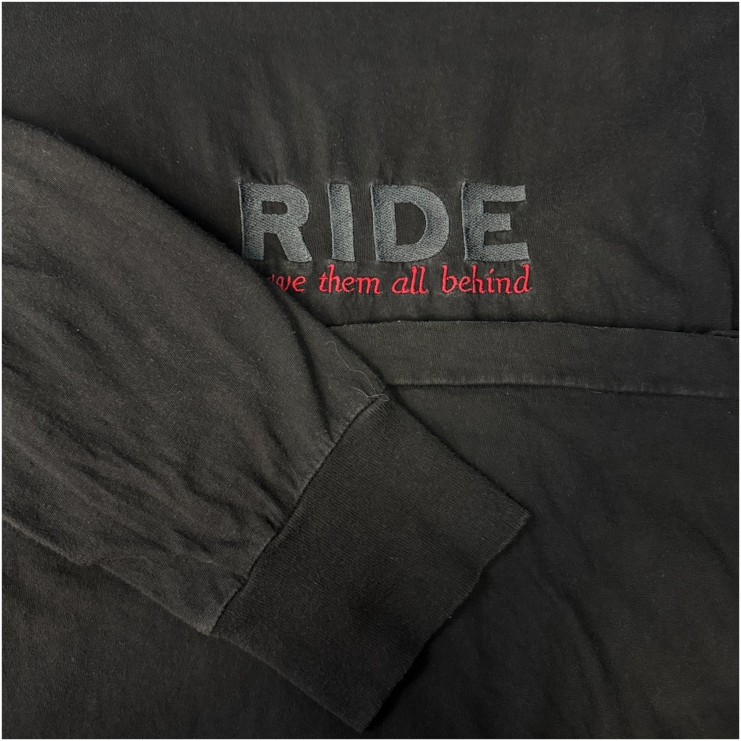 [RIDE] Ride "Leave them all behind" Embroidered Long Sleeve T-Shirt