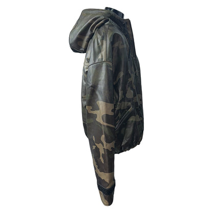 [SUPREME × MARITHE + FRANCOIS GIRBAUD] Supreme Hooded Leather Flight Bomber Jacket "Camo"