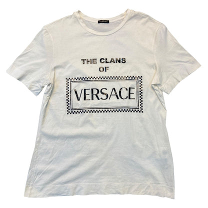 【versace】ベルサーチ/womensロゴTシャツ/The Clans of/白/サイズ40