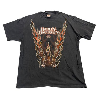 【Harley-Davidson】ハーレーダビッドソン 90's Vintage Tシャツ ”Flame Pattern” L相当