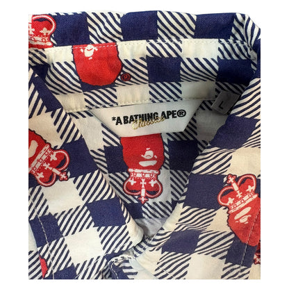 A BATHING APE Classic Crown Check Shirt (Size XL)