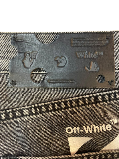 [OFF-WHITE] Off-White Chemical Wash Straight Denim Pants (Tag Included) Size: 33
