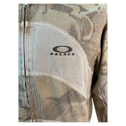 [PALACE x OAKLEY] Palace Oakley Jacket, Khaki, All-Over Print, Outerwear, Streetwear, Size L