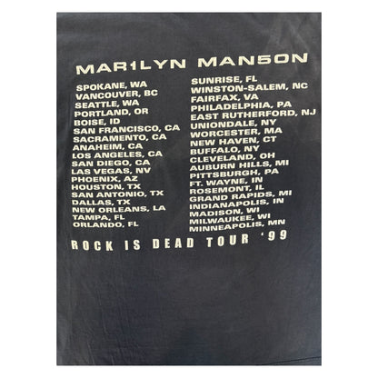 【MARILYN MANSON】マリリンマンソン "ROCK IS DEAD TOUR"  90`s Vintage Tシャツ XL相当