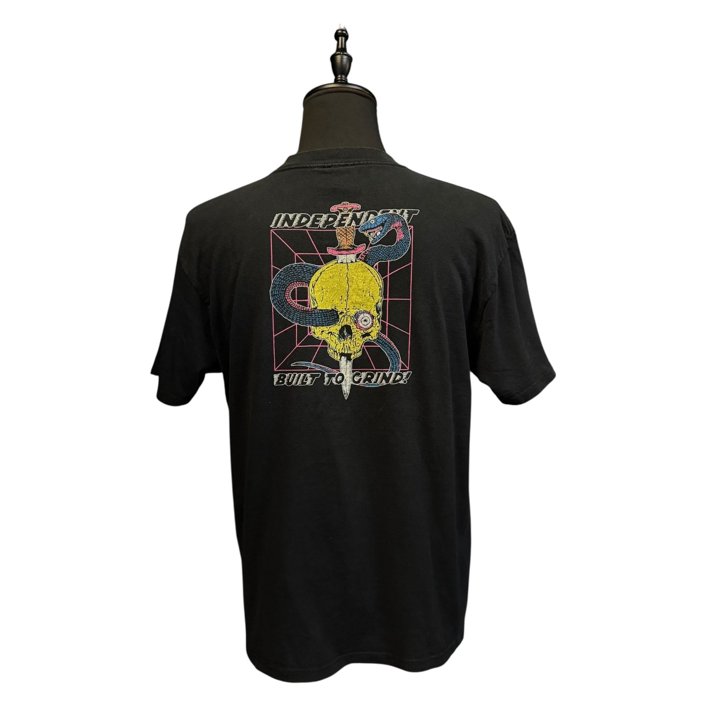 【INDEPENDENT】 インディペンデント Skull スカル  Relic Vintage Tシャツ L