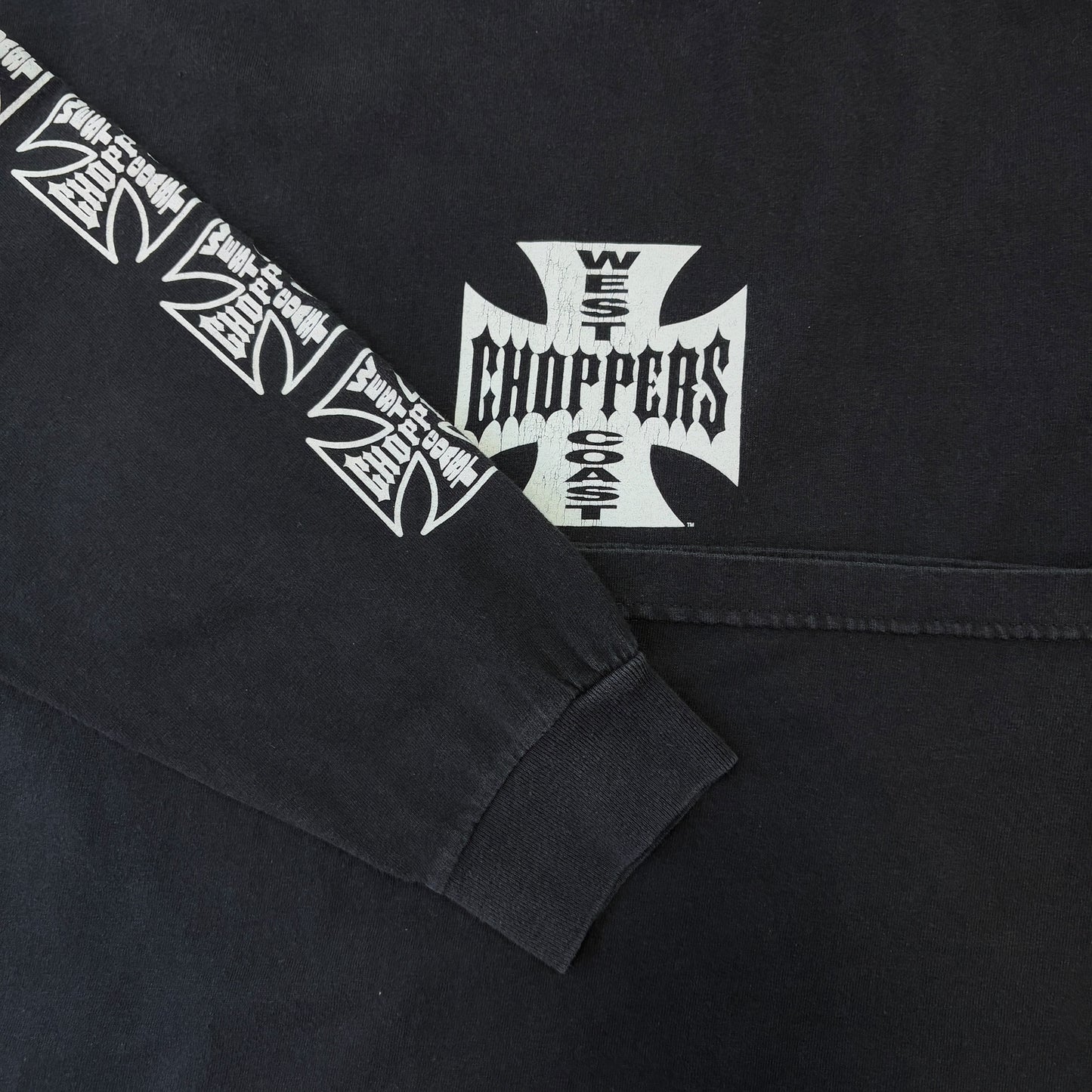 WEST COAST CHOPPERS: West Coast Choppers Logo Long Sleeve T-Shirt, Black, Size L