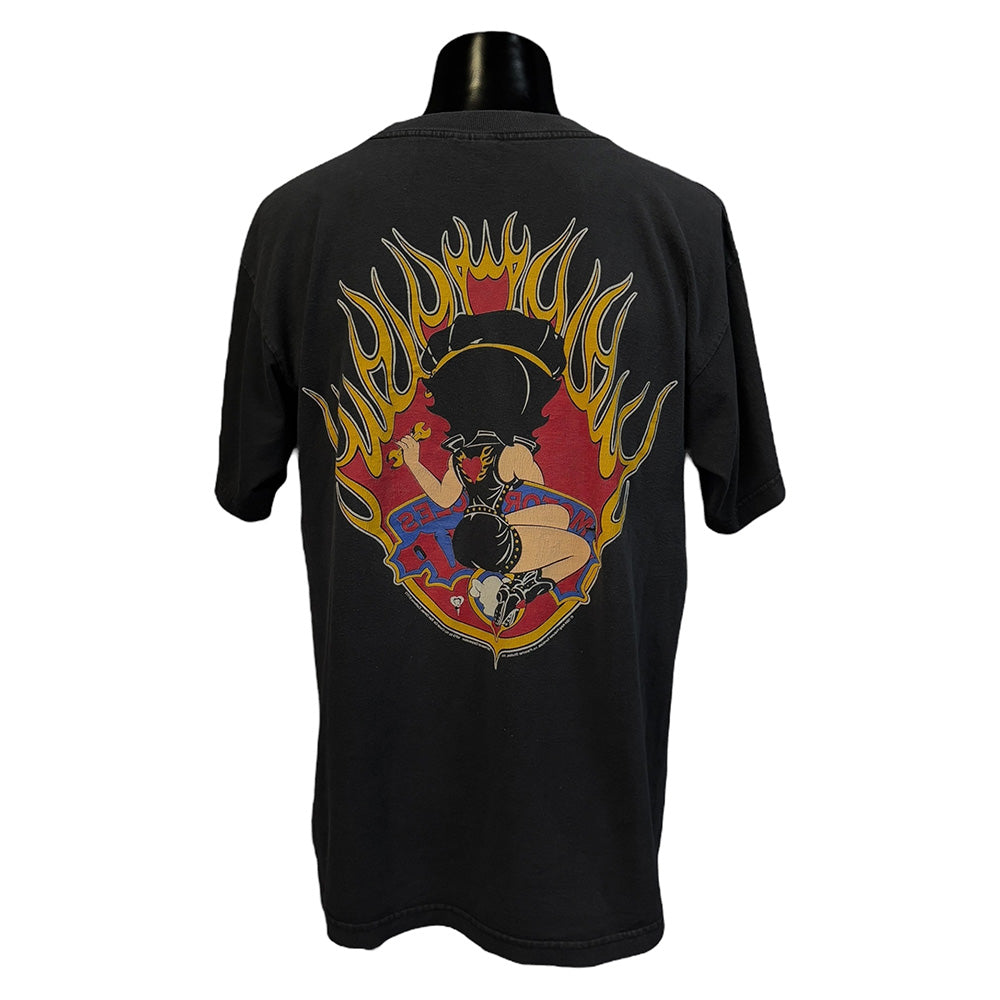 【BETTY BOOP】 ベティブープ MOTORCYCLES BY BOOP Vintage Tシャツ L