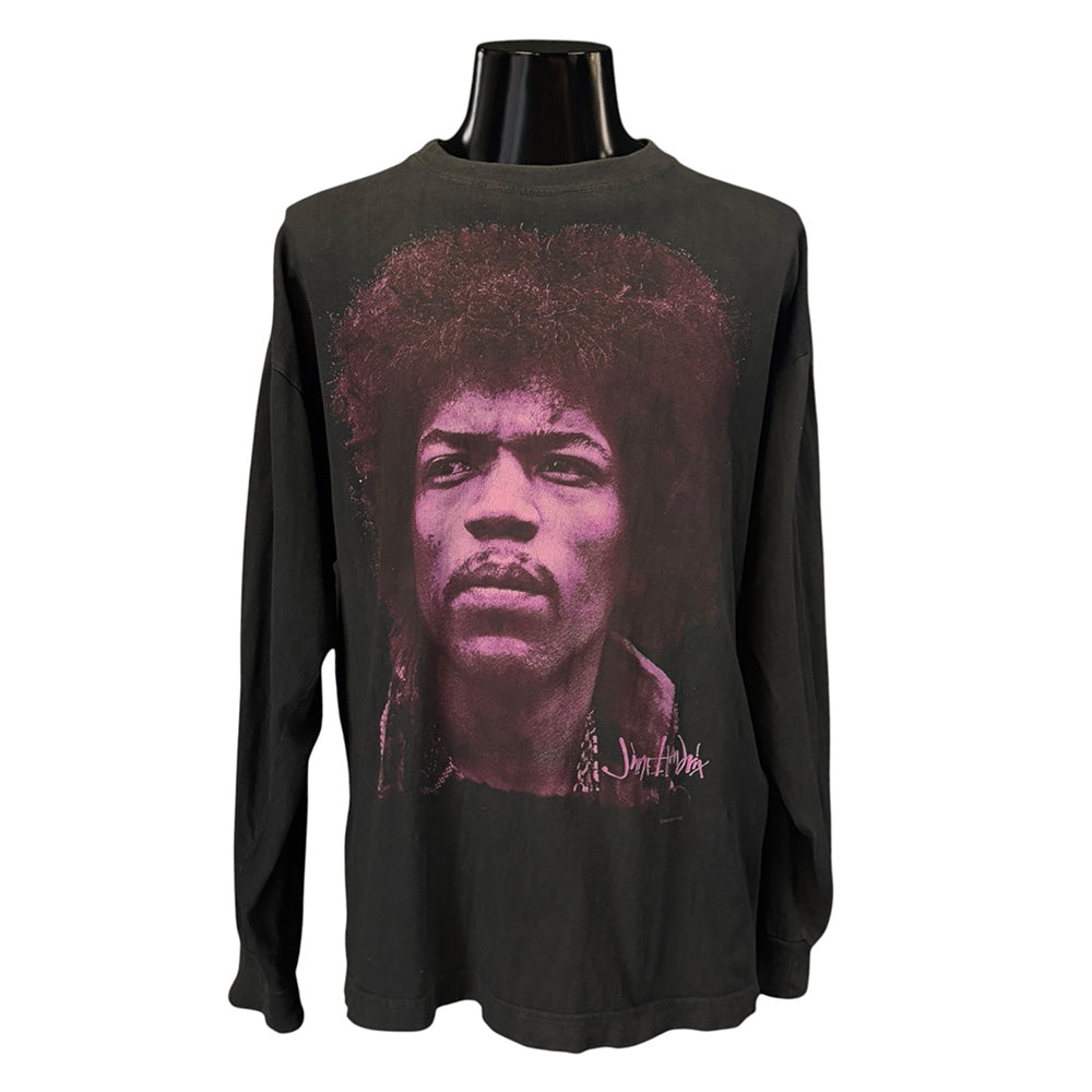 [JIMI HENDRIX] Jimi Hendrix Portrait Vintage Long Sleeve T-Shirt (Size XL)