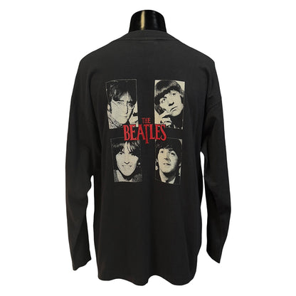 [BEATLES] Vintage Beatles Classic Song &amp; Member Print Long Sleeve T-Shirt, XL