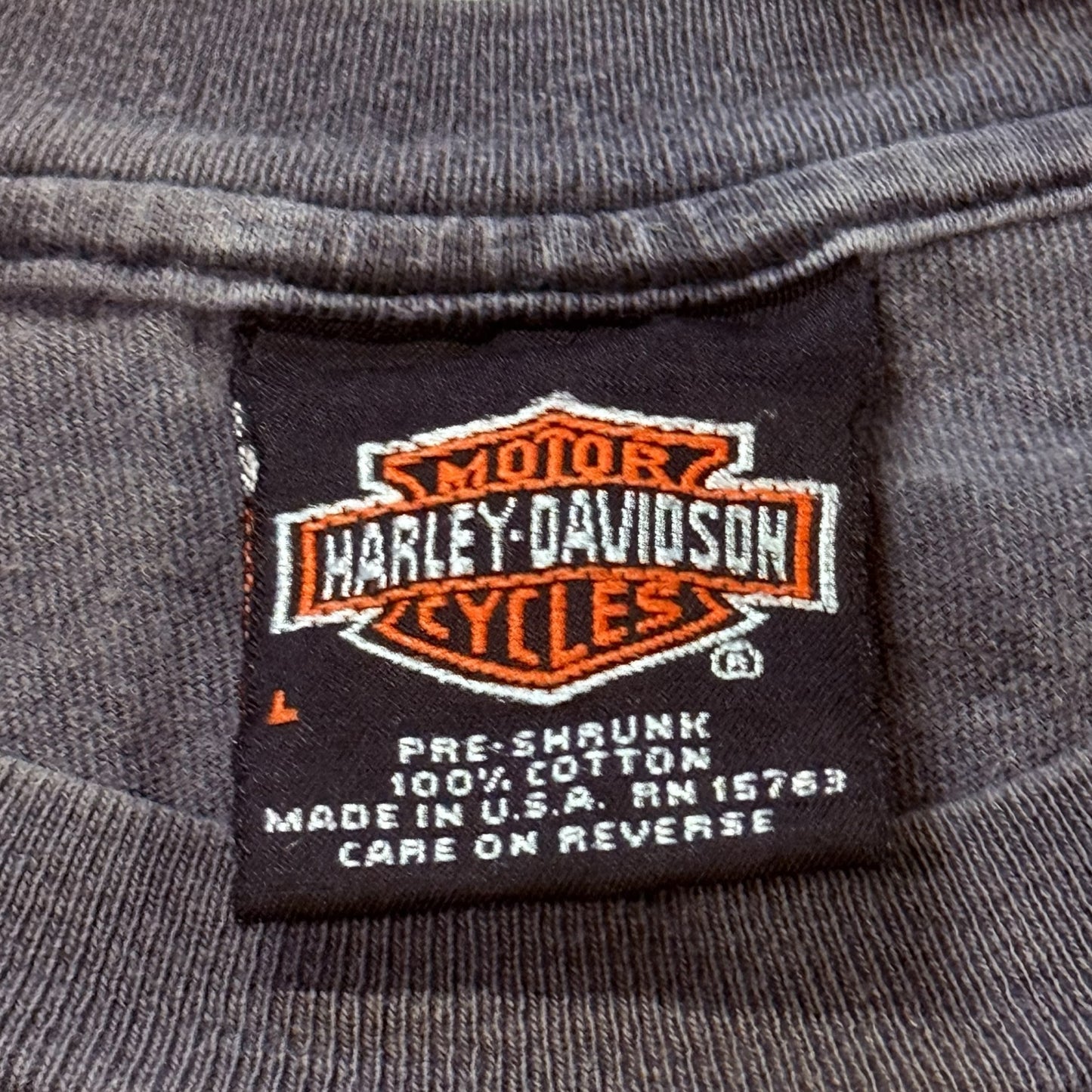 【HARLEY DAVIDSON】ハーレーダビットソン FLAME EAGLE SANTA CRUZ USA製 Tシャツ L