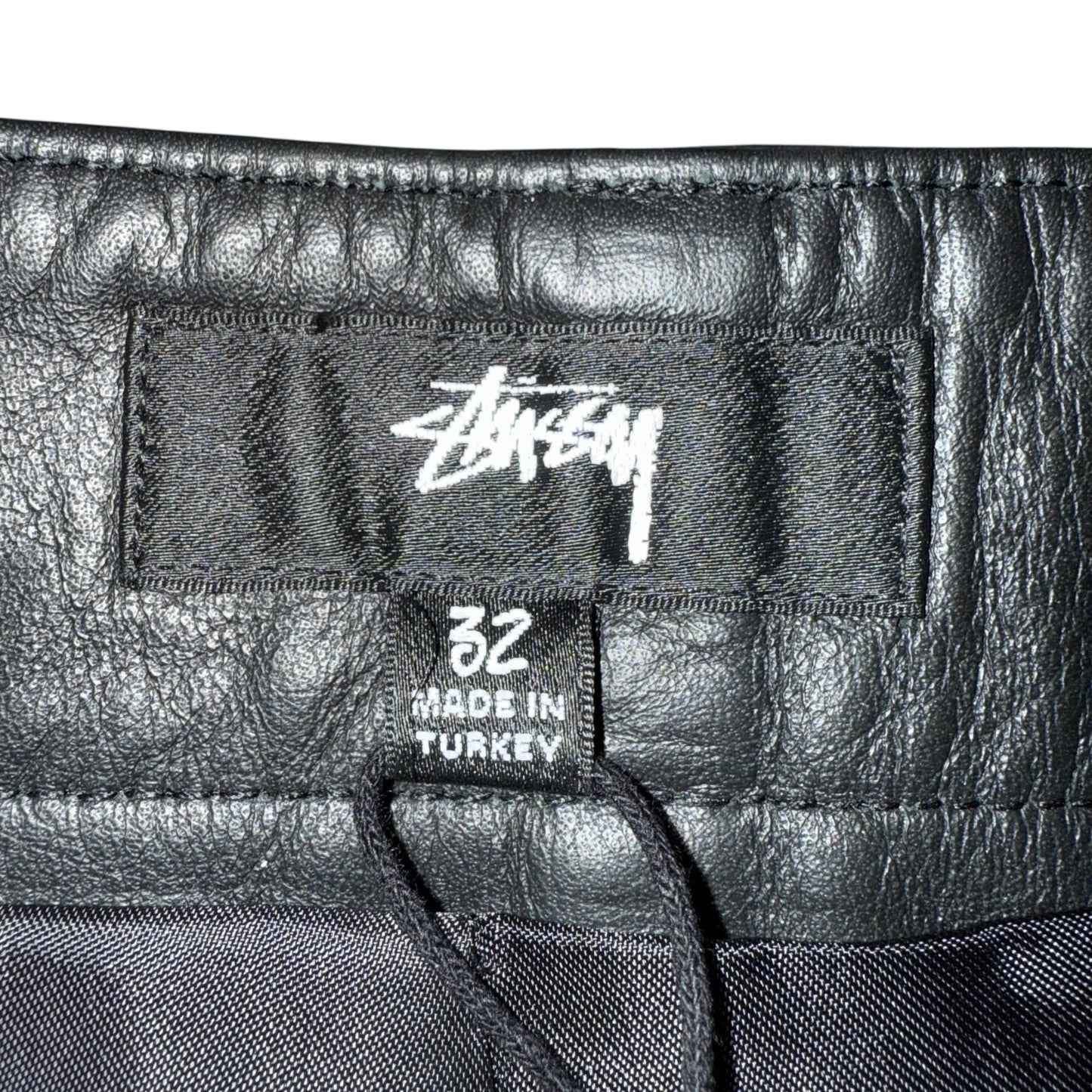 【STUSSY】ステューシー MILITARY CARGO LEATHER PANT レザー カーゴパンツ 32