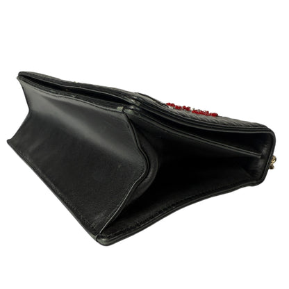 Christian Dior Diorama Leather Chain Shoulder Bag in Black