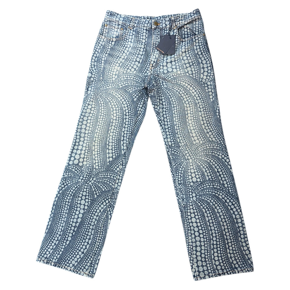 [LOUIS VUITTON] Louis Vuitton Yayoi Kusama All-Over Pumpkin Denim Pants RM232H YN3 HOD30W Size 32