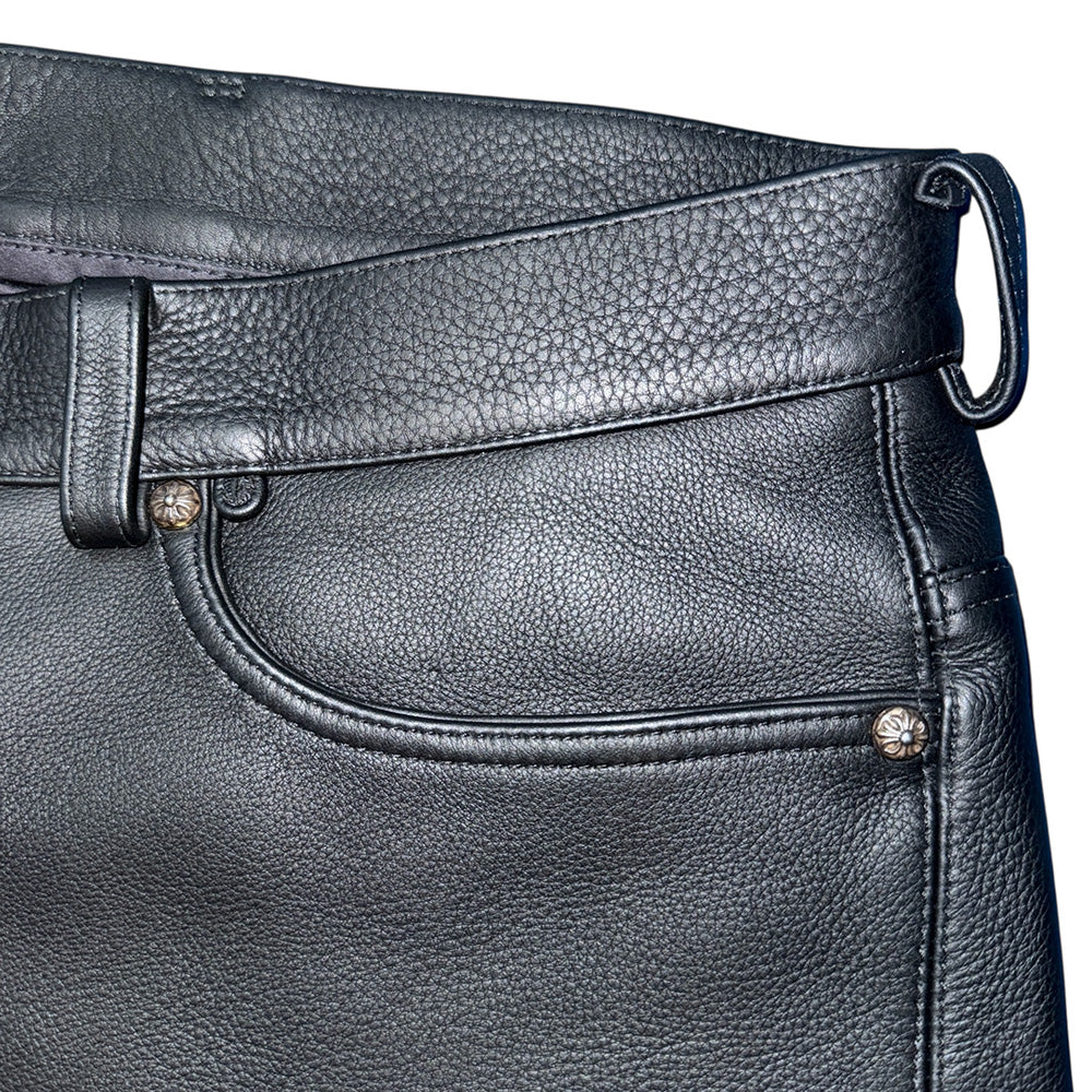 [CHROME HEARTS] Chrome Hearts Black Leather Pants