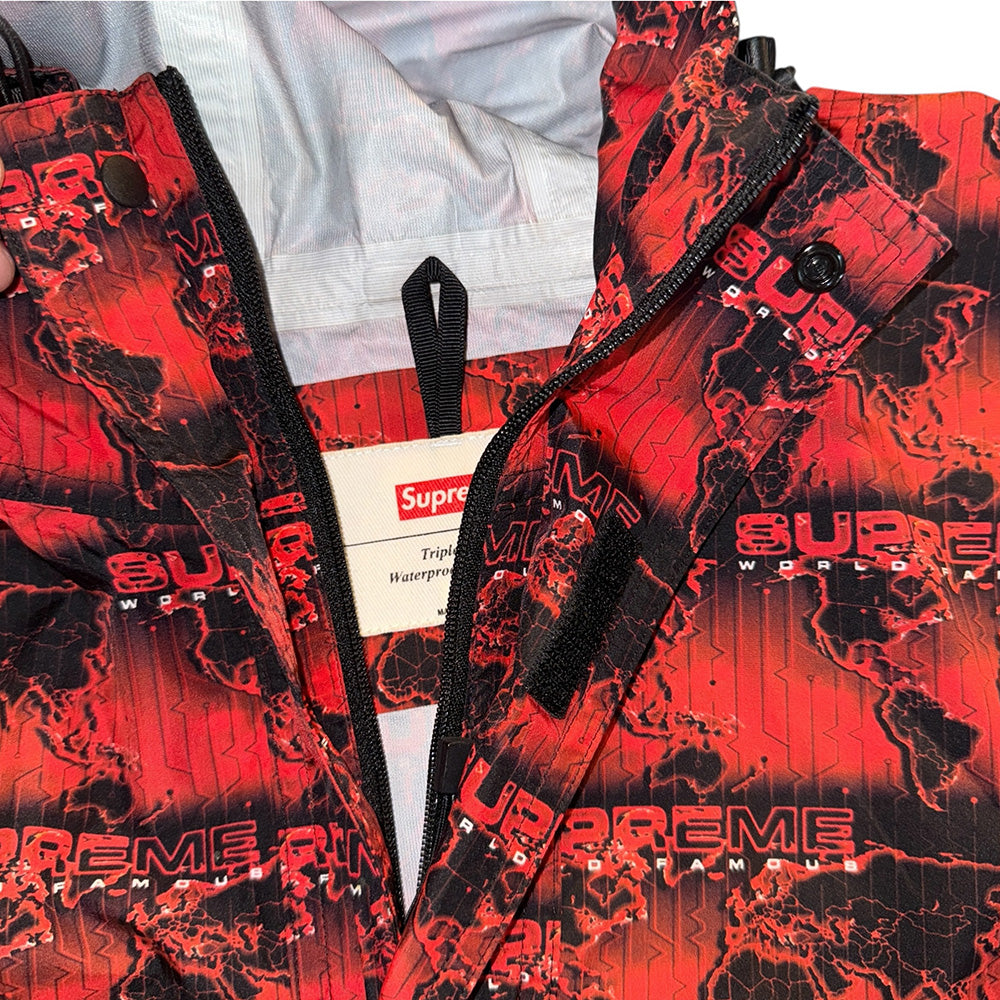 [SUPREME] Supreme 18SS World Famous Taped Hooded Nylon Jacket