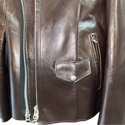 [sacai] Sacai Leather Jacket, Brown, Size 2