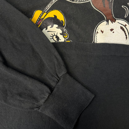 [BETTY BOOP] Betty Boop COWGIRL Vintage Long Sleeve T-Shirt