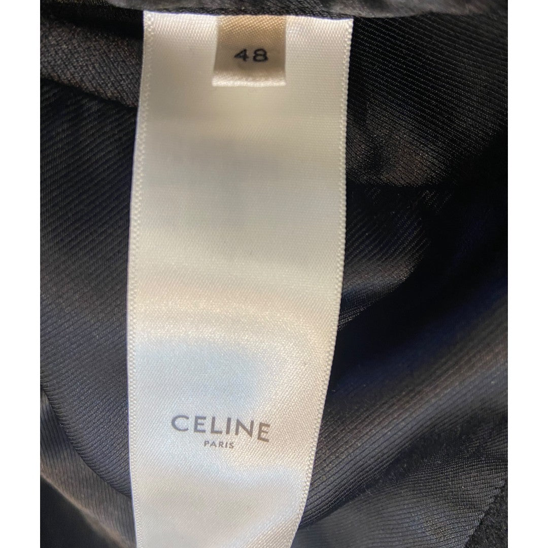 [CELINE] Celine Leather Combination Jacket