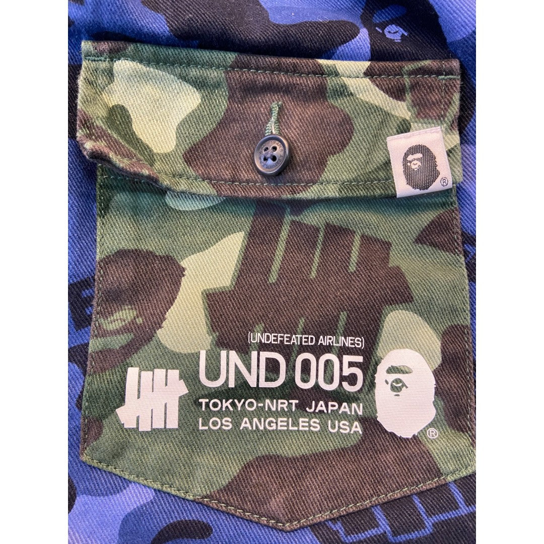 A BATHING APE x UNDEFEATED: APE x UNDEFEATED collaboration camouflage cargo pants, size S