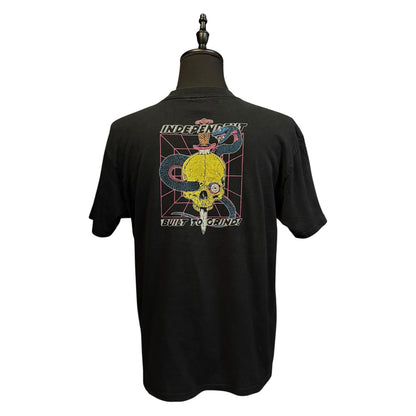 【INDEPENDENT】 インディペンデント Skull スカル  Relic Vintage Tシャツ L