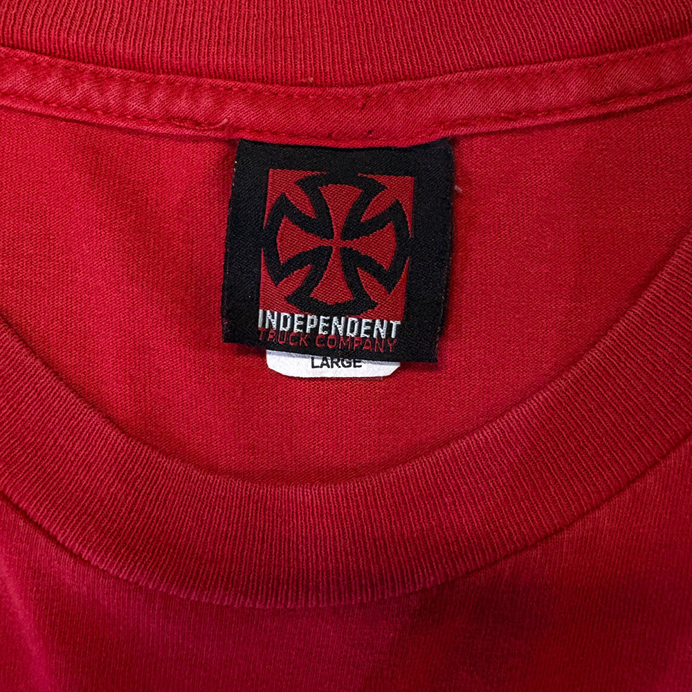 【INDEPENDENT】インディペンデント アイアンクロスロゴ Vintage Tシャツ L