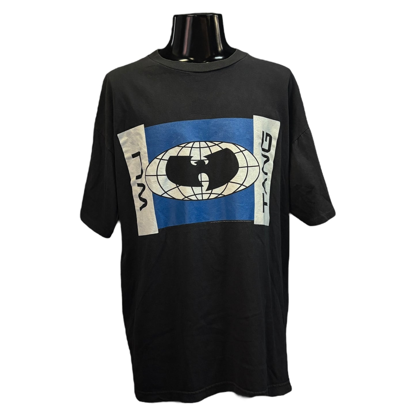 WU TANG CLAN 1997 BLUE LOGO POLYGRAM Vintage T-shirt, Size XL