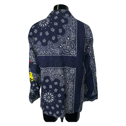【READYMADE】 レディーメイド BANDANA SLEEPING SHIRT NAVY 1