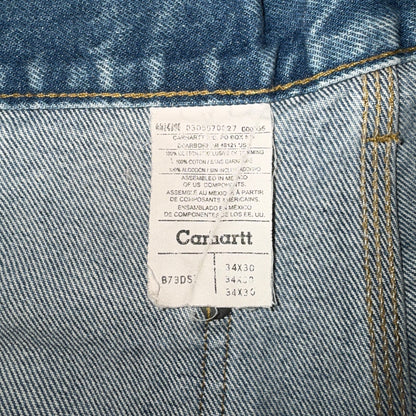 Carhartt Double Knee Double Front Logger Dungaree Denim Painter Pants, 34in.