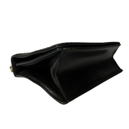 Christian Dior Diorama Leather Chain Shoulder Bag in Black
