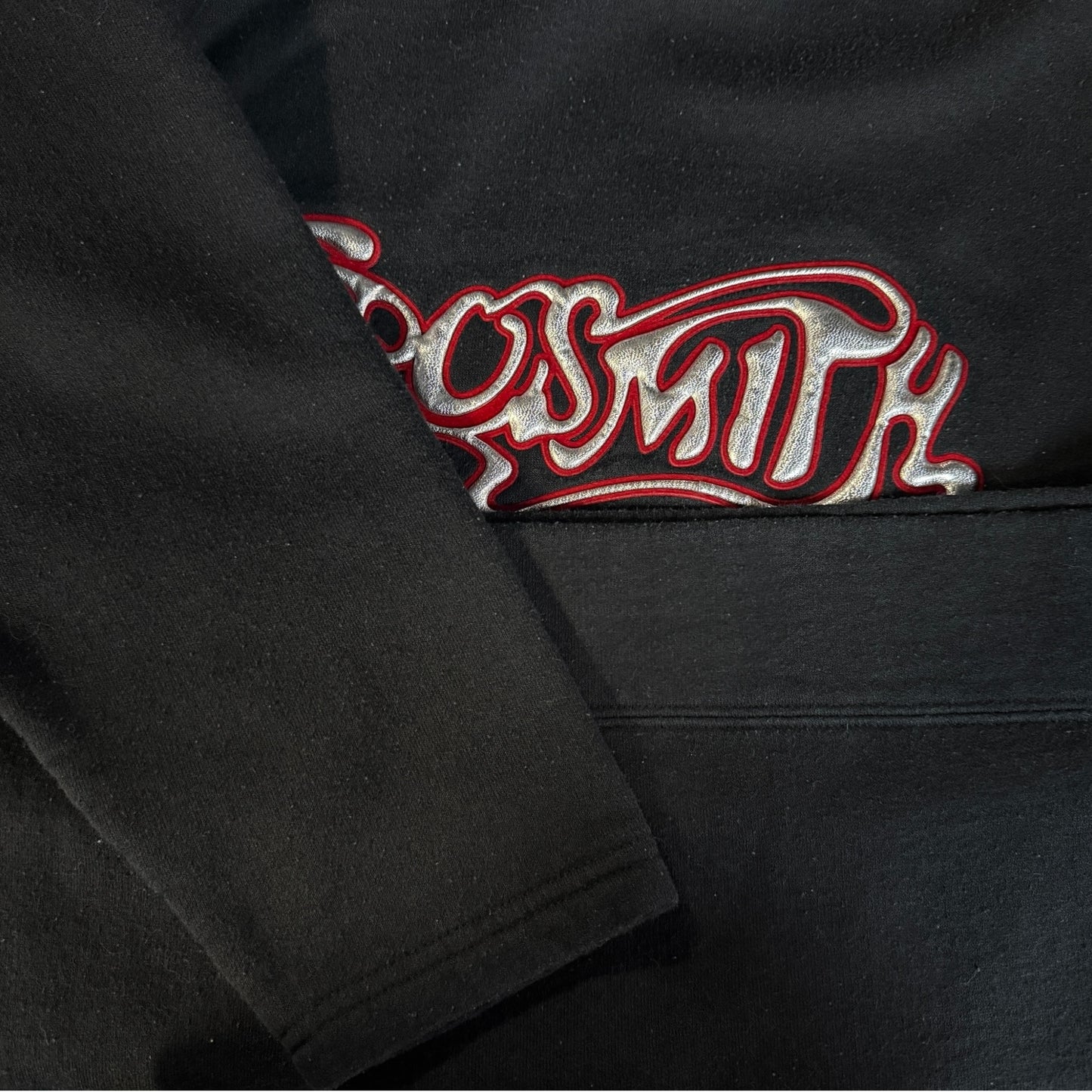 【AEROSMITH】エアロスミス Metallic Puffy Logo Hoodie パーカー M