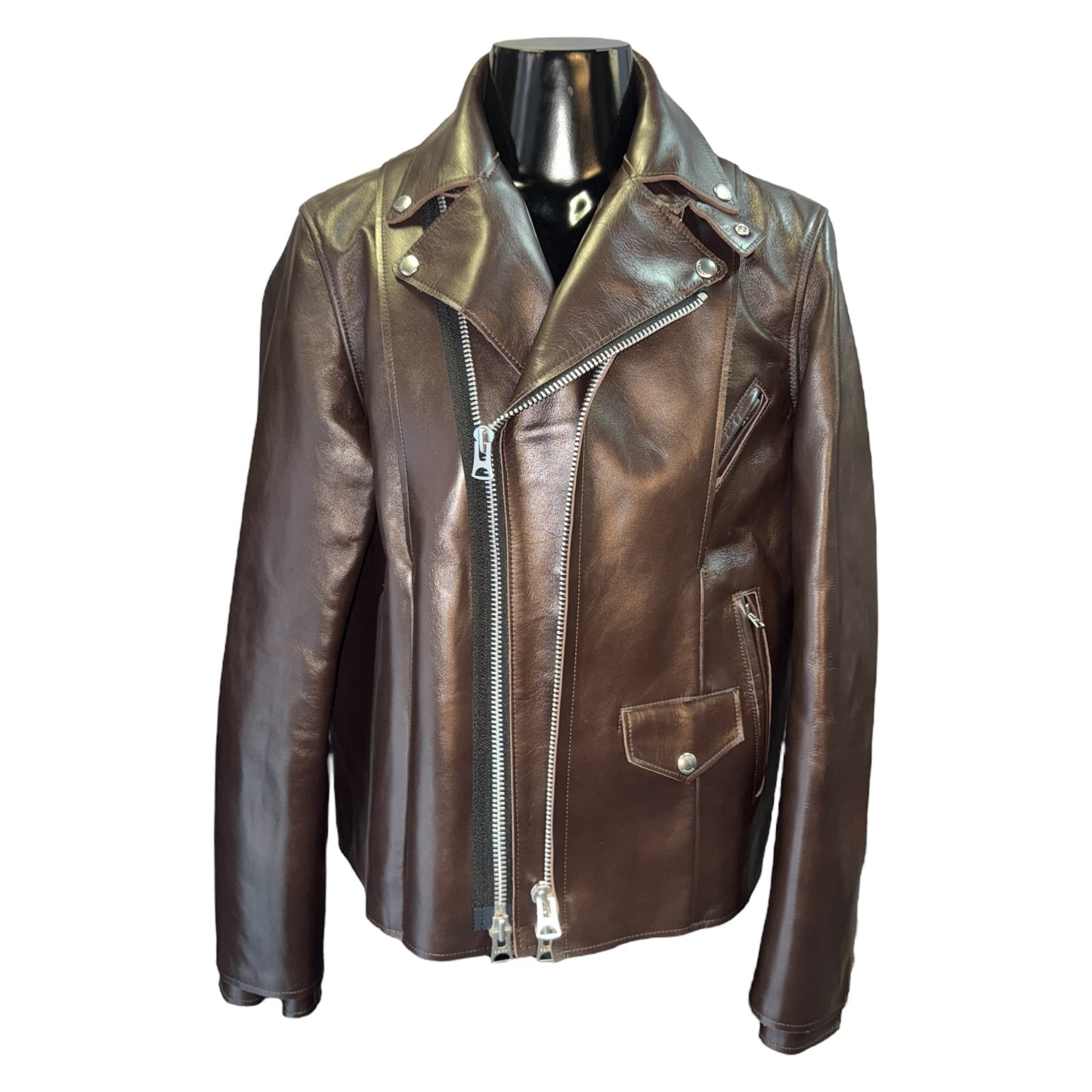 [sacai] Sacai Leather Jacket, Brown, Size 2