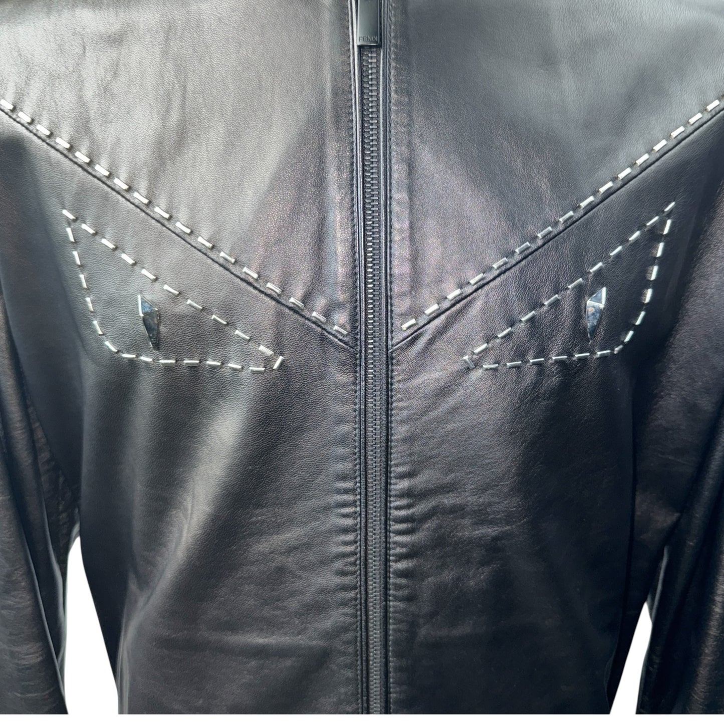 [FENDI] Fendi "BAG BUGS" Leather Jacket
