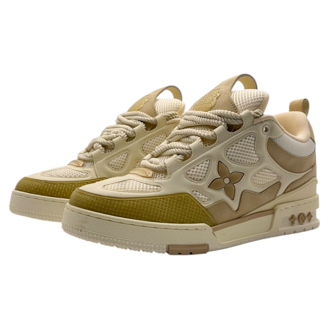[LOUIS VUITTON] Louis Vuitton LV Skate Line Sneakers, Beige, Size 26.0cm