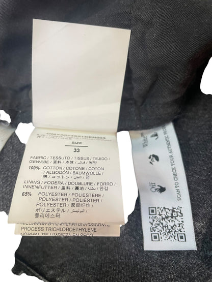 [OFF-WHITE] Off-White Chemical Wash Straight Denim Pants (Tag Included) Size: 33