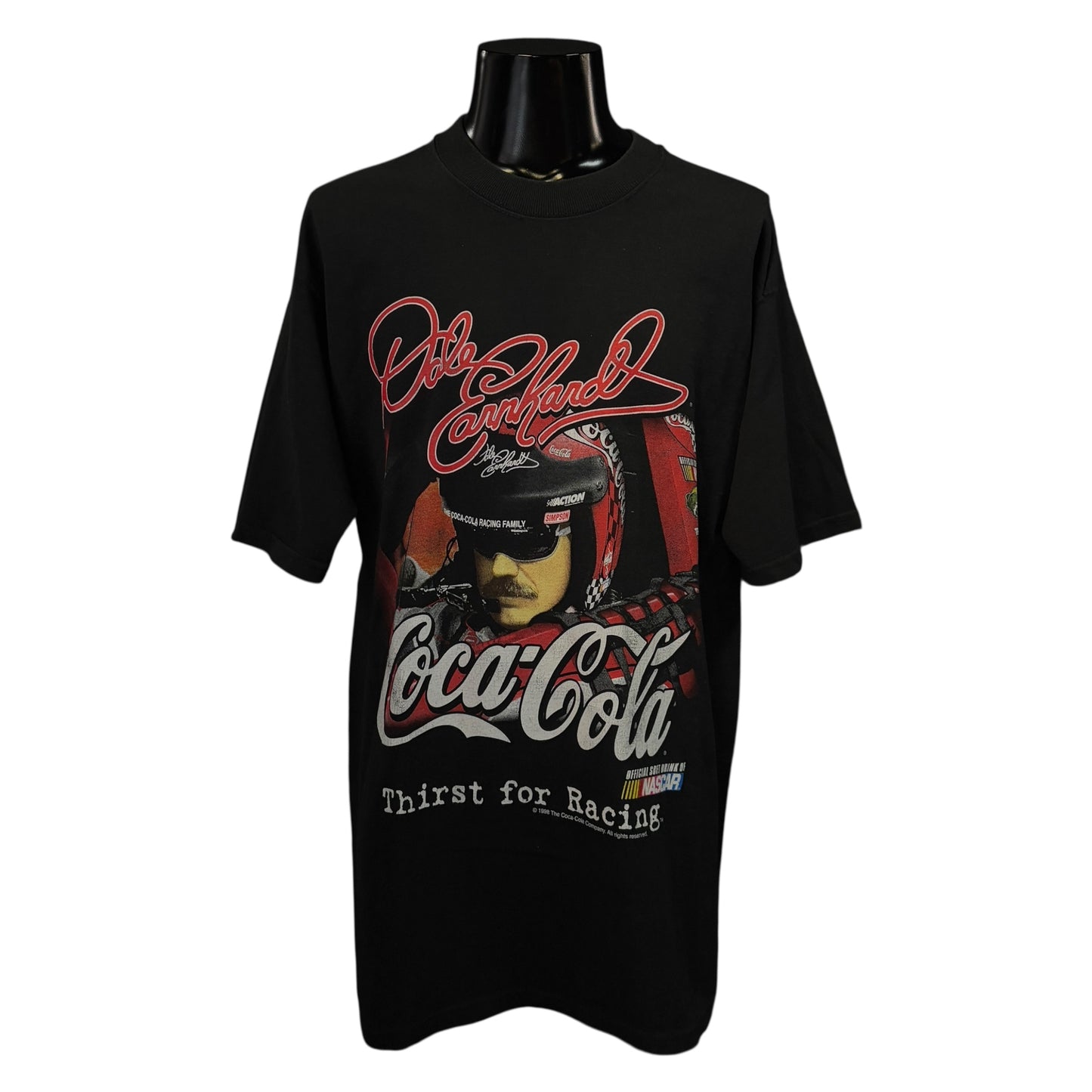 [COCA COLA x NASCAR] Coca-Cola NASCAR "Ralph Dale Earnhardt Sr." 90's Vintage T-shirt, size XL